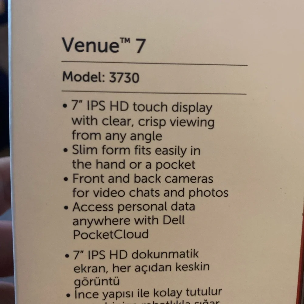Dell Venue 7 Tablet - Red